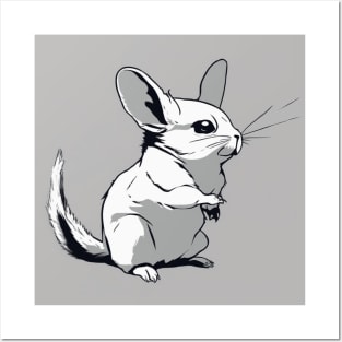 Chinchillas Shadow Silhouette Anime Style Collection No. 5 Posters and Art